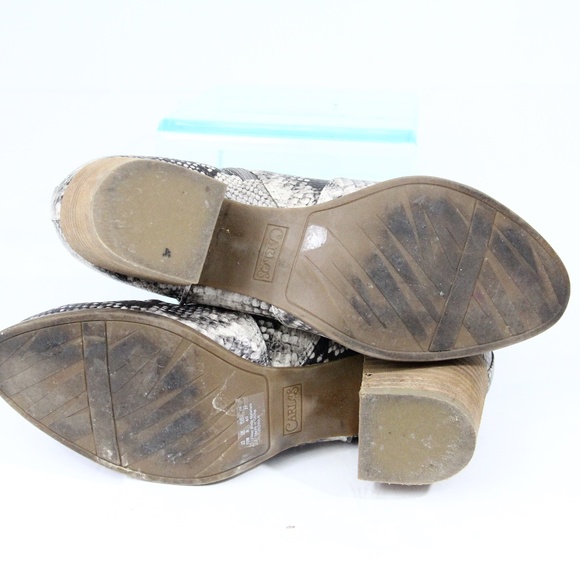 Carlos Santana Boots sz 10 Women Western Bootie Faux Leather Rowan snakeskin - Picture 8 of 9